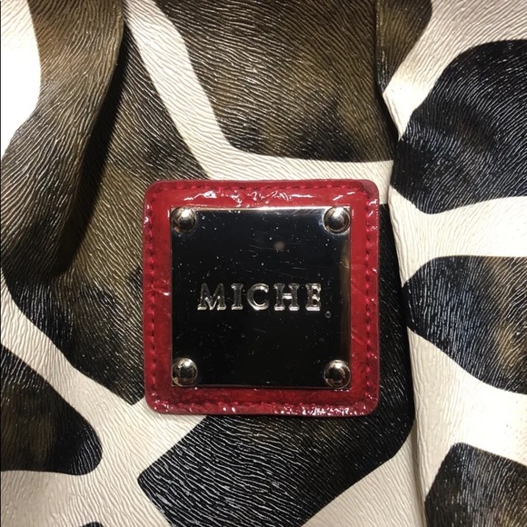 Miche shell for larger bag! Brown, white and red. Authentic Miche - Picture 2 of 5